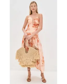 ZIMMERMANN CASCADIAN STRAPLESS MIDI DRESS SIZE 1/10 for rent on The Volte - image 2