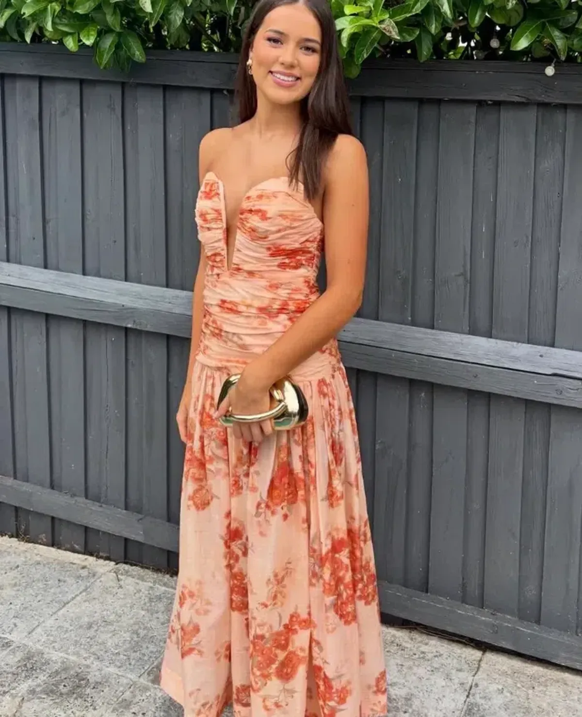 ZIMMERMANN CASCADIAN STRAPLESS MIDI DRESS SIZE 1/10 for rent on The Volte - main image