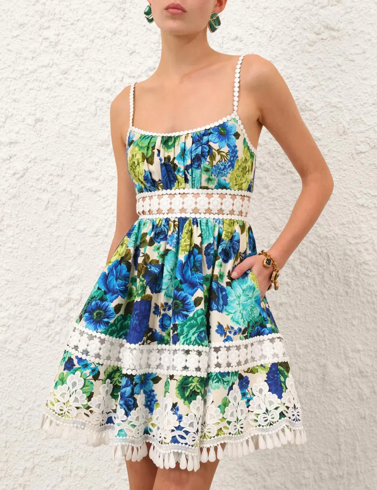 ZIMMERMANN STARDUST MINI DRESS SIZE 1/10 - Image 1