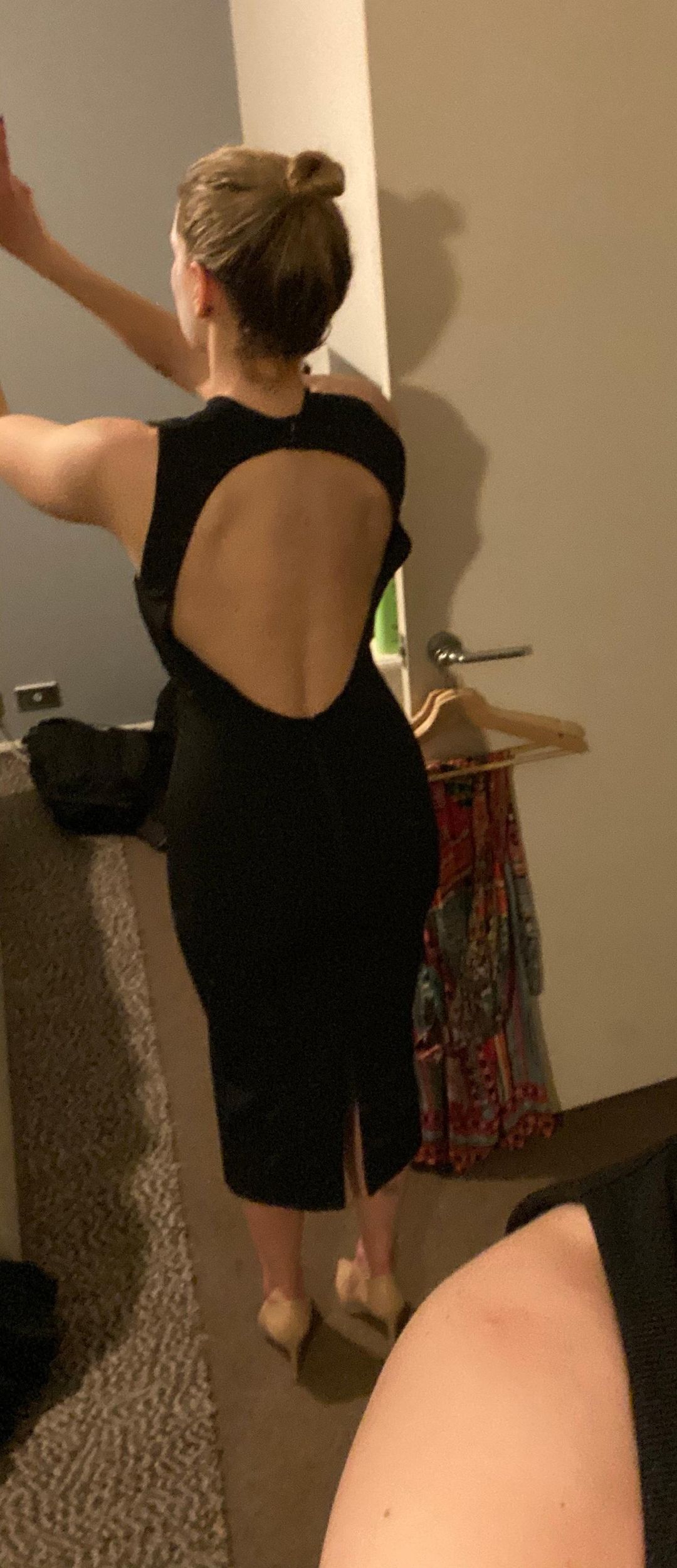 Camilla & Marc Backless Black Dress Size 8 for rent on The Volte - main image