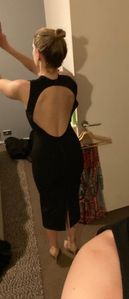 Camilla & Marc Backless Black Dress Size 8 for rent on The Volte - image 2