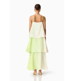 Elliatt Elisa Tiered Gown in Green and Pink Floral Size S AU 8 for rent on The Volte - image 3