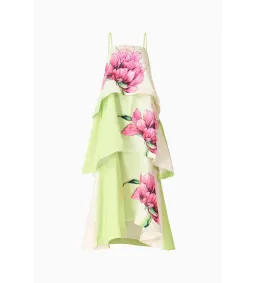 Elliatt Elisa Tiered Gown in Green and Pink Floral Size S AU 8 for rent on The Volte - image 5
