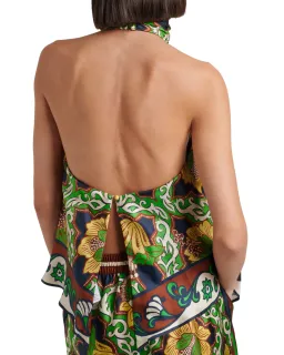 Alemais Liana Silk Palazzo Set Top/ Pant for rent on The Volte - image 3