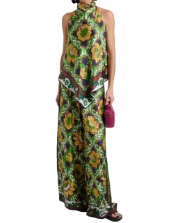 Alemais Liana Silk Palazzo Set Top/ Pant for rent on The Volte - image 4