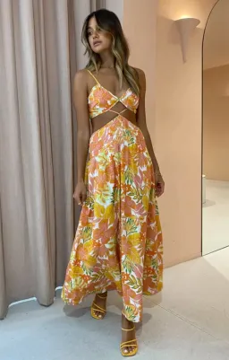 Coco & Lola Issy Citrus Dress in Aloha for rent on The Volte - image 1