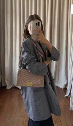 CHANEL LAMBSKIN MEDIUM BOY BAG HANDBAG for rent on The Volte - image 5