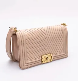 CHANEL LAMBSKIN MEDIUM BOY BAG HANDBAG for rent on The Volte - image 3