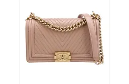CHANEL LAMBSKIN MEDIUM BOY BAG HANDBAG for rent on The Volte - image 1