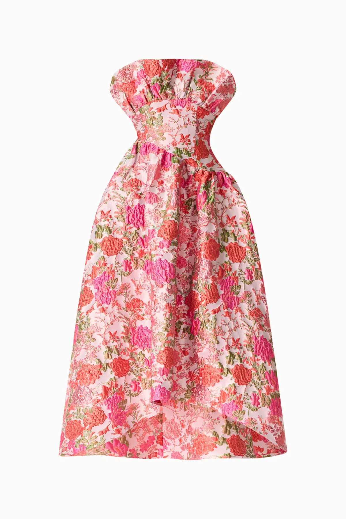 Elliatt Floralie Strapless Gown in pink floral; size medium / AU 10 - Image 5