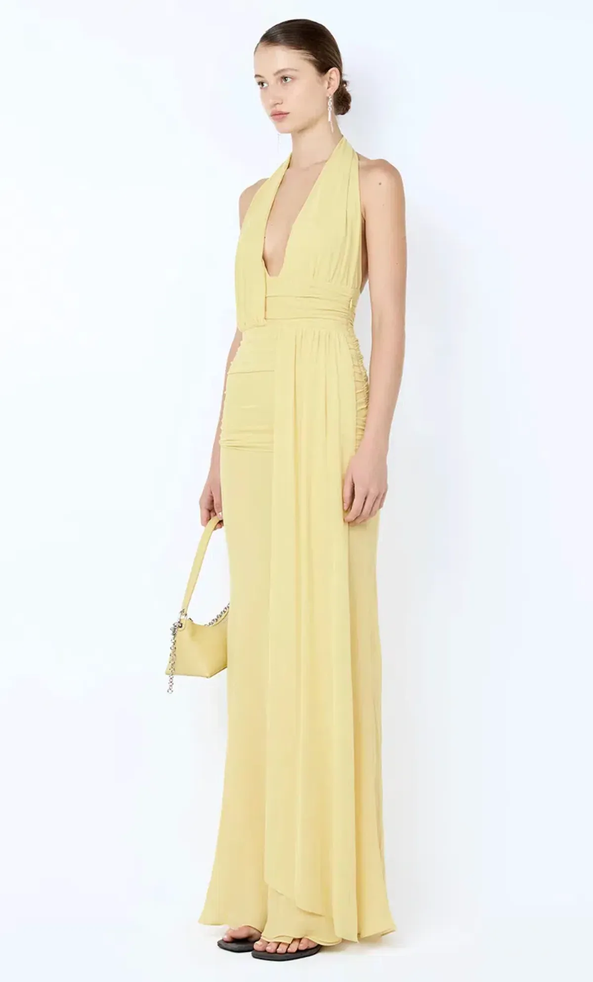 Bec & Bridge, CASSIS DRAPE MAXI DRESS, Yellow, size 8 - Image 2