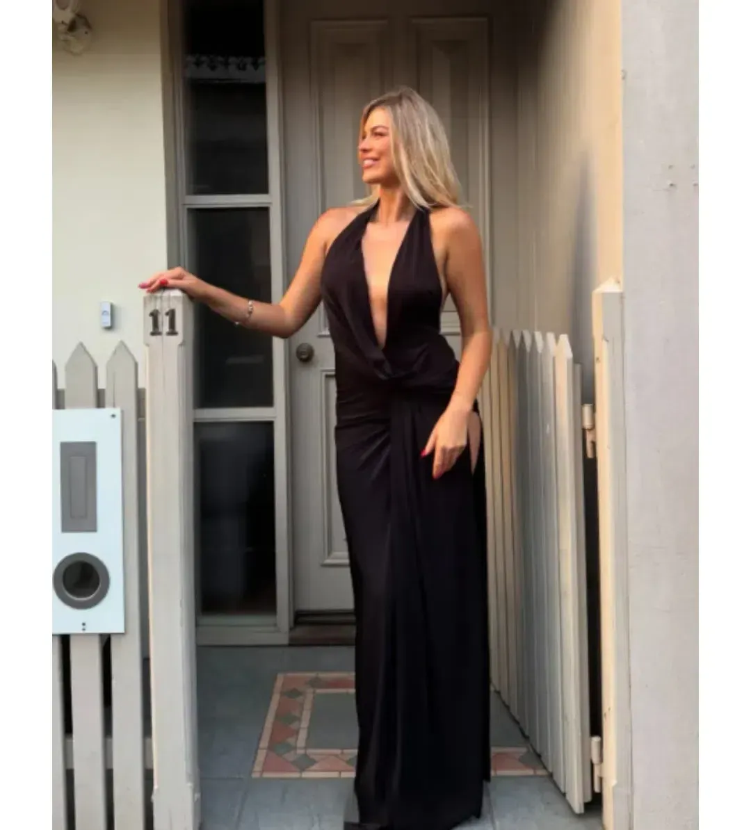 Natalie Rolt – Winona Gown (Black) Size 2 for rent on The Volte - main image