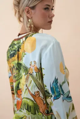 Alemais Toucan Tango Silk Midi Dress Size 12 for rent on The Volte - image 4