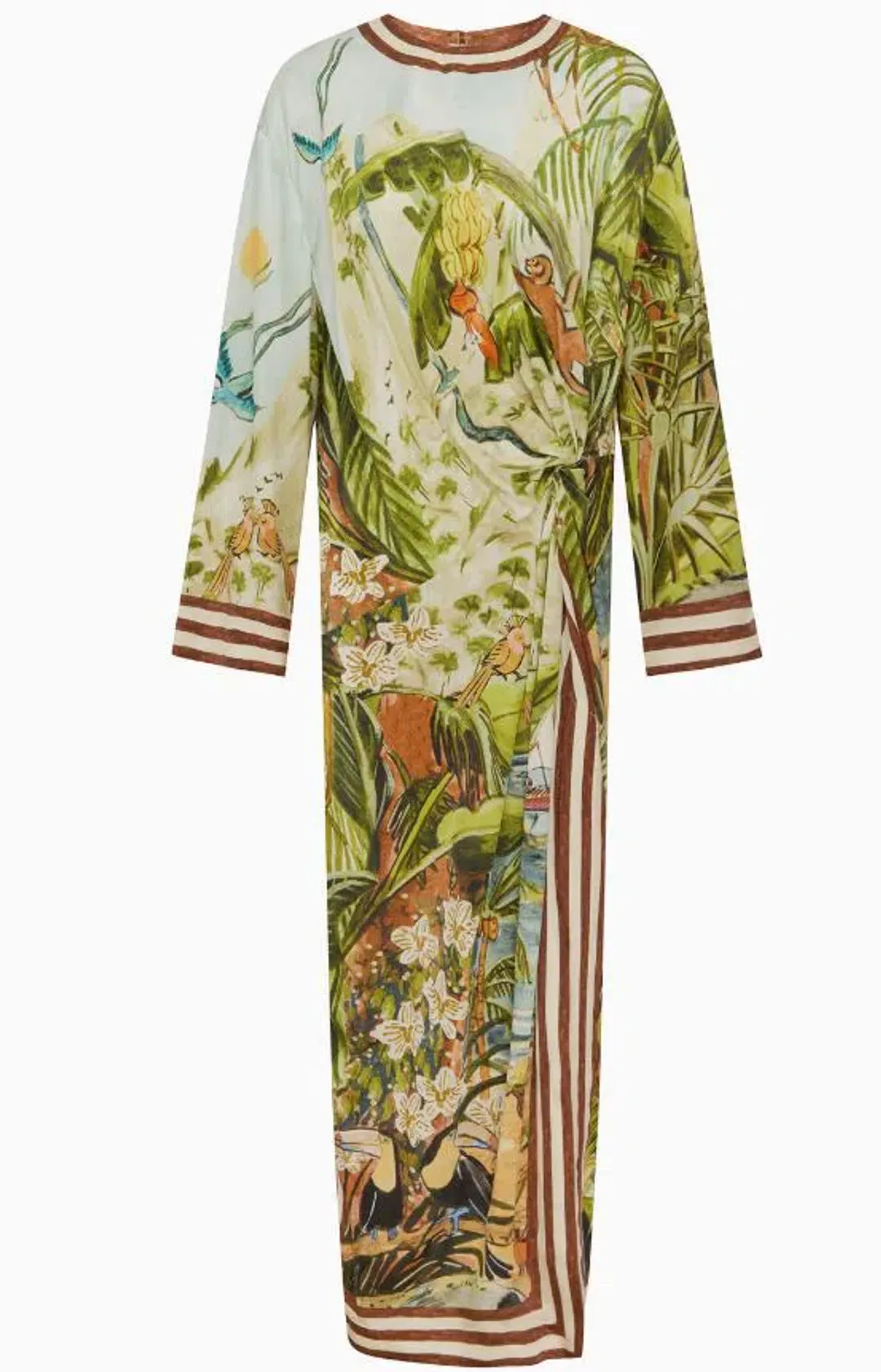 Alemais Toucan Tango Silk Midi Dress Size 12 for rent on The Volte - main image