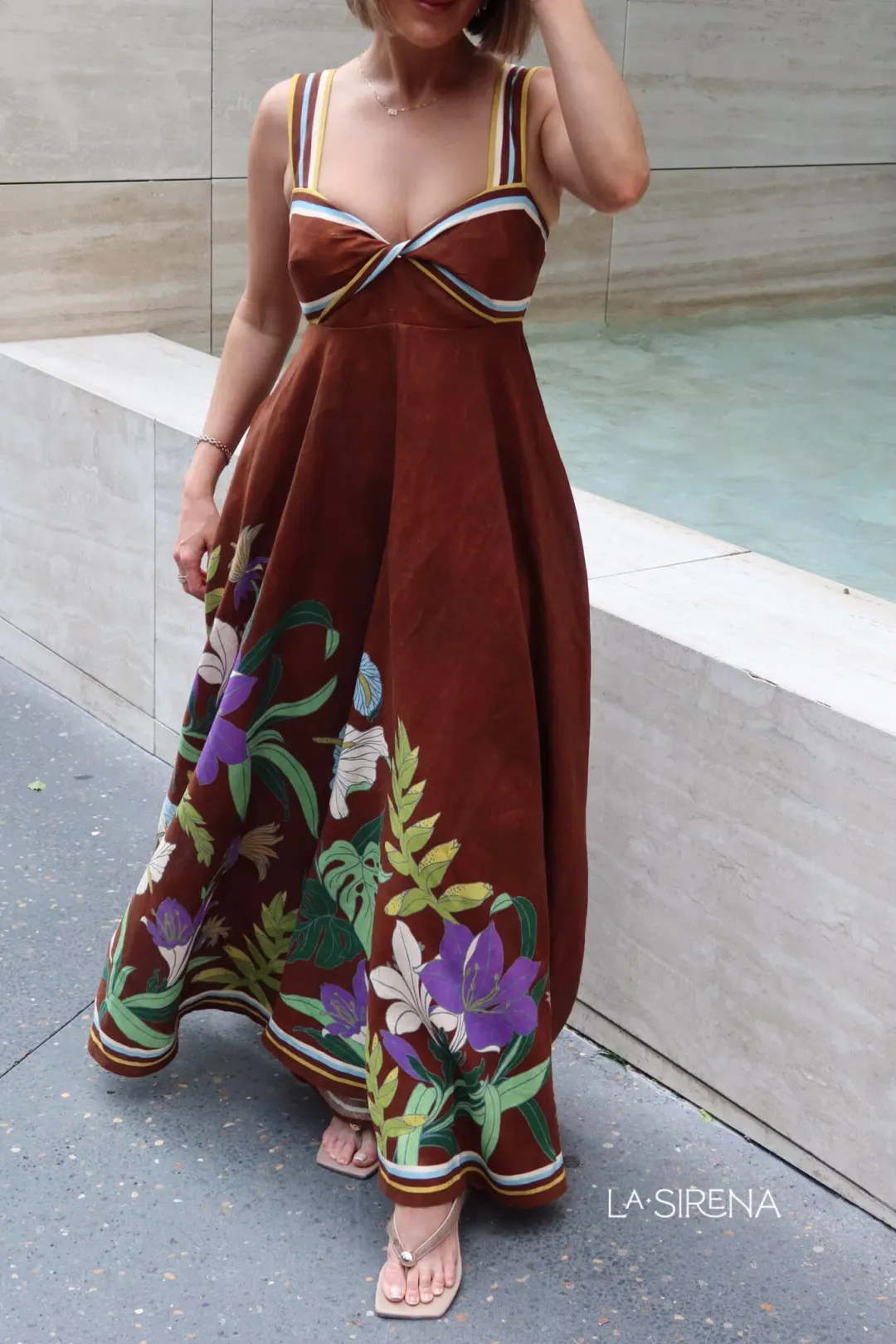 Alemais Alfie Twist Midi Dress Size 12 for rent on The Volte - main image