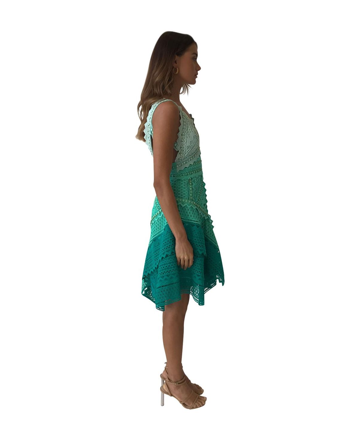 Thurley Bahamas Dress Green Size 6 - Image 2