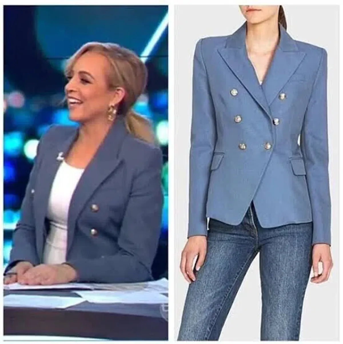 Camilla And Marc C&M Dimmer Blazer In Dove Blue | Size AU 12 - Image 3