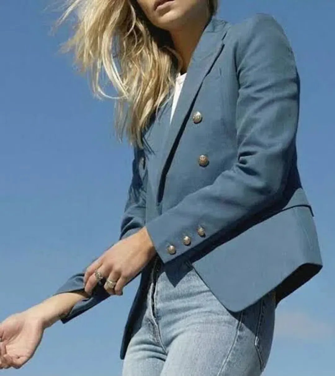 Camilla And Marc C&M Dimmer Blazer In Dove Blue | Size AU 12 for rent on The Volte - main image