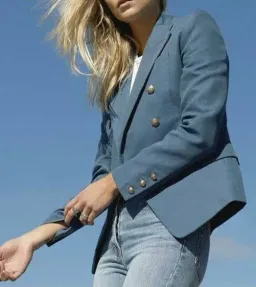 Camilla And Marc C&M Dimmer Blazer In Dove Blue | Size AU 12 for rent on The Volte - image 1