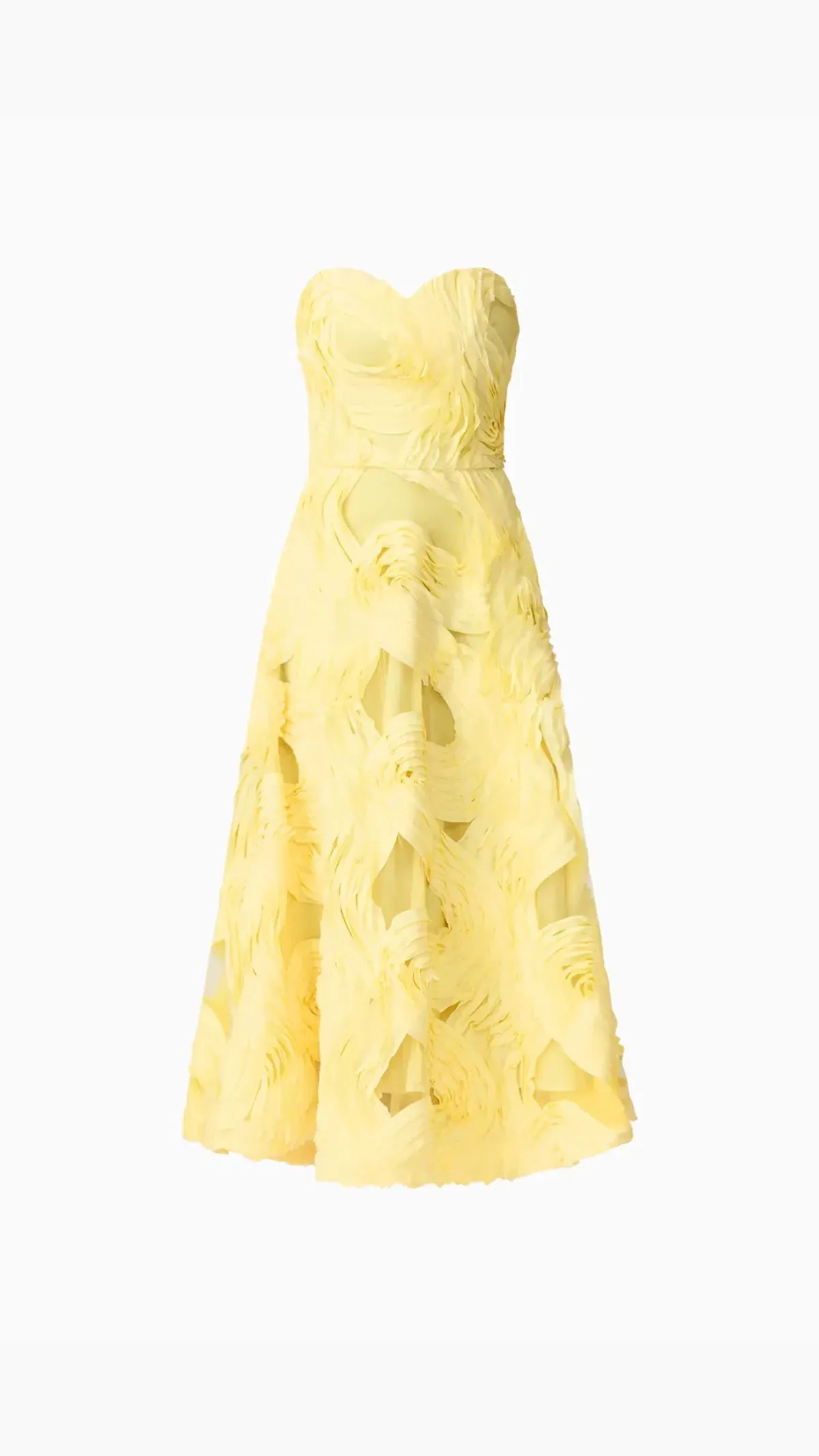 Elliatt Asher Sweetheart Midi Dress in Yellow Size L (12) - Image 5