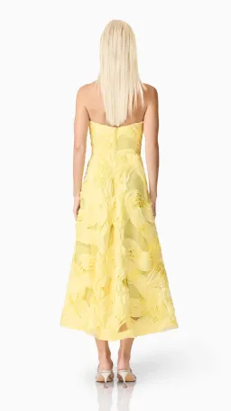 Elliatt Asher Sweetheart Midi Dress in Yellow Size L (12) for rent on The Volte - image 4