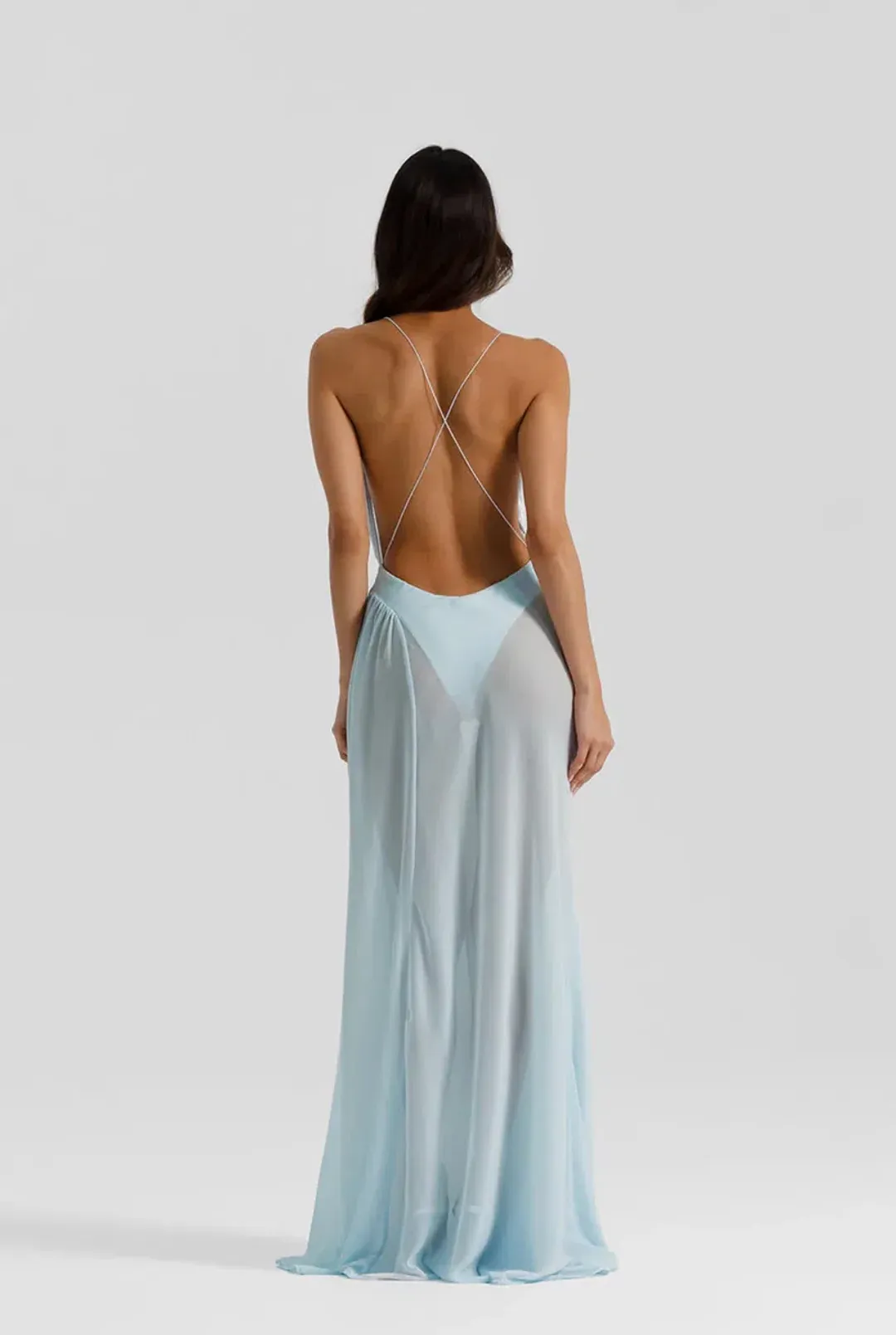 NATALIE ROLT AGNES DRESS ICE BLUE SIZE 8 (1) for rent on The Volte - main image