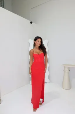 Manning Cartell Double Time Pleat Dress Red Size 8 for rent on The Volte - image 3