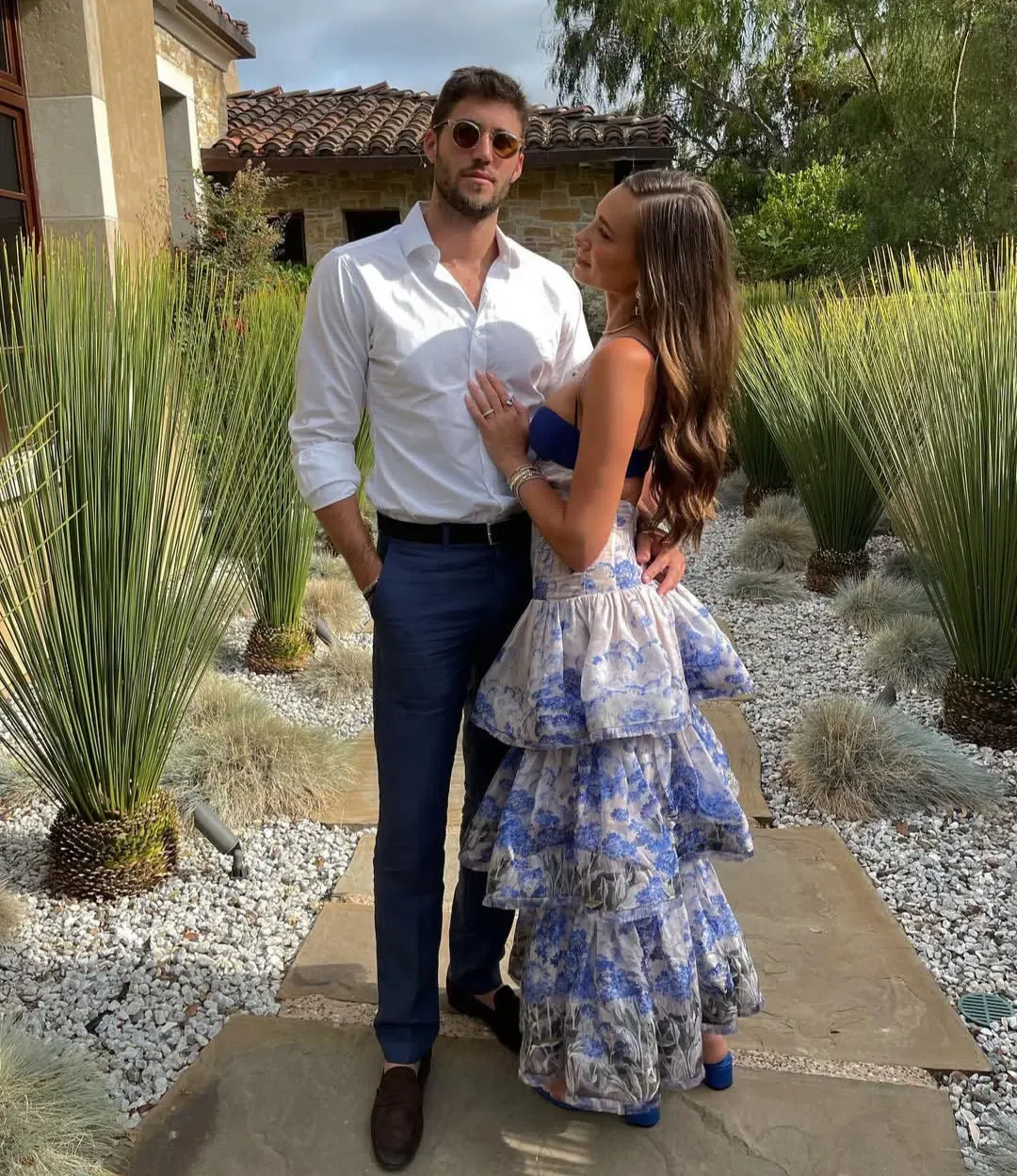 Zimmermann Luminous Tiered Dress in Cornflower Floral Size 1 AU 10 for rent on The Volte - main image