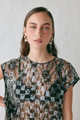 VRG GRL Devyn Sequin Set Black Size 10 for rent on The Volte - image 3