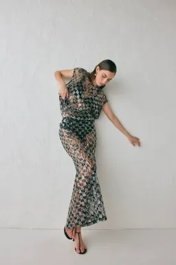 VRG GRL Devyn Sequin Set Black Size 10 for rent on The Volte - image 1