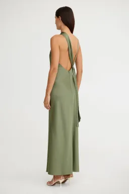 Significant Other Lucile Draped Maxi Dress Green Size 10 for rent on The Volte - image 2