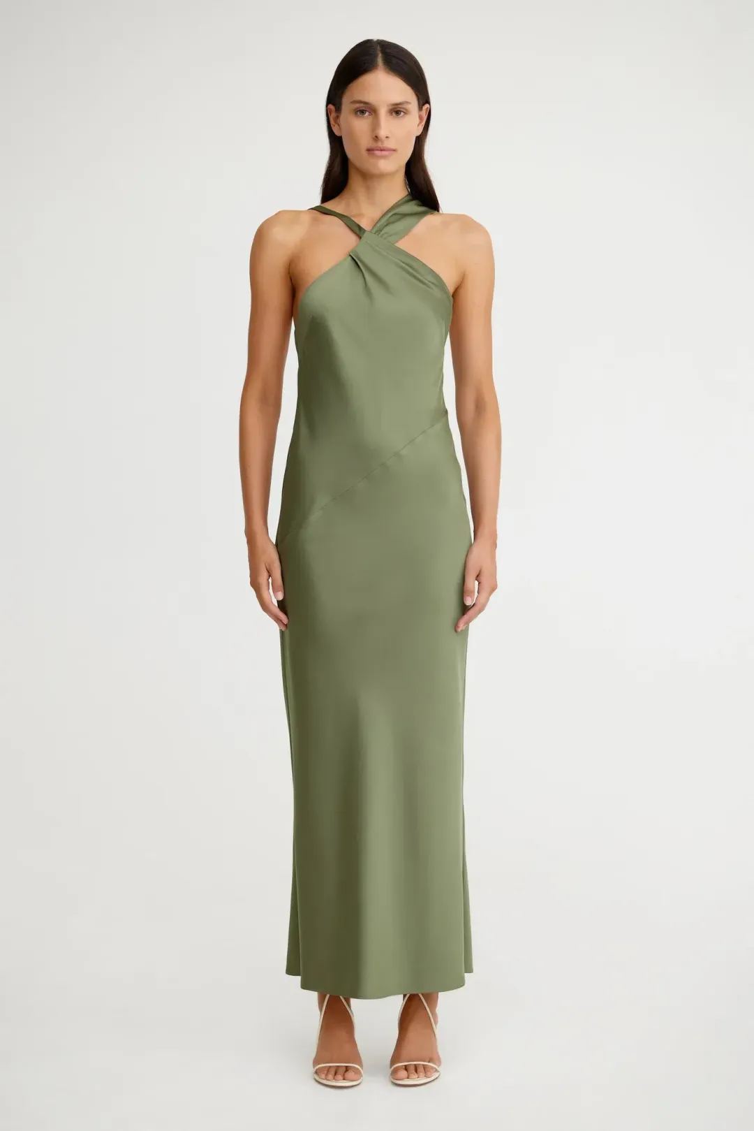 Significant Other Lucile Draped Maxi Dress Green Size 10 for rent on The Volte - main image