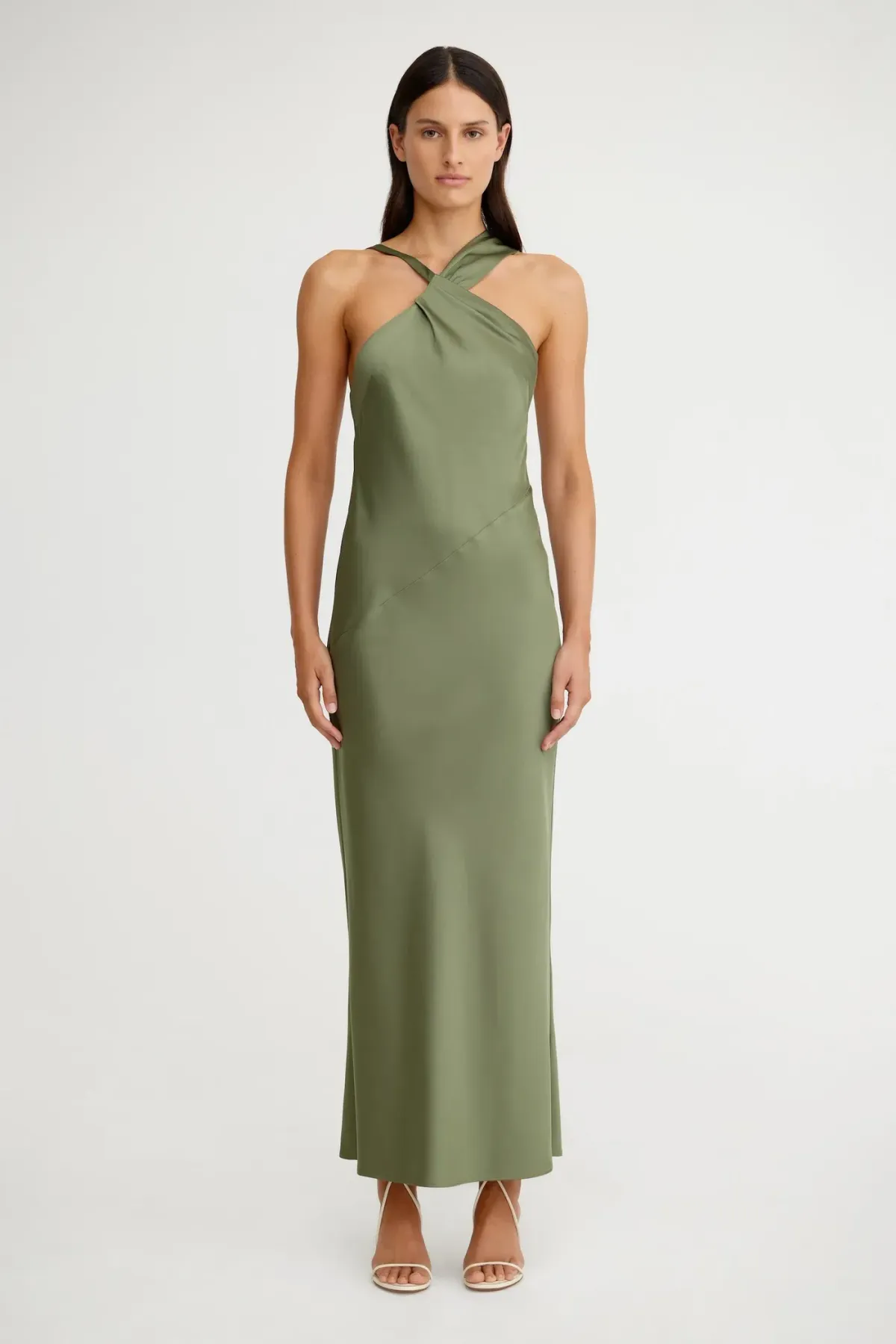 Significant Other Lucile Draped Maxi Dress Green Size 10 for rent on The Volte - main image