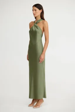 Significant Other Lucile Draped Maxi Dress Green Size 10 for rent on The Volte - image 3
