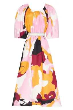 Aje Psychedelic Midi Smock Dress Multi Colour Print Size 8 for rent on The Volte - image 3