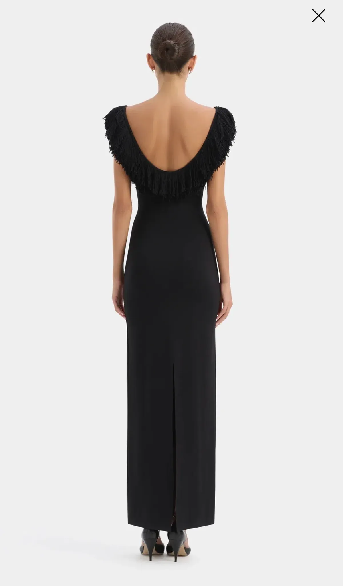Sir Marcelline Fringe Gown Black Size 1 - Image 2