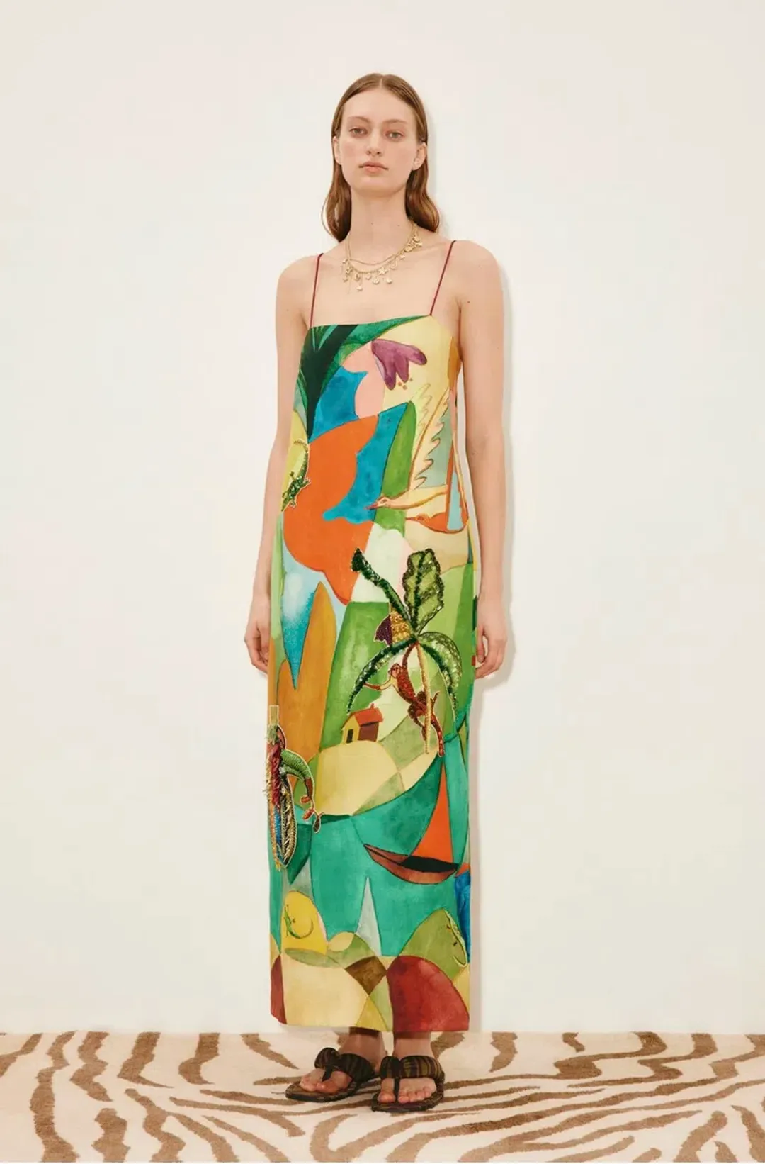 lémais Mokshini Embellished Midi Dress Size 16 for rent on The Volte - main image
