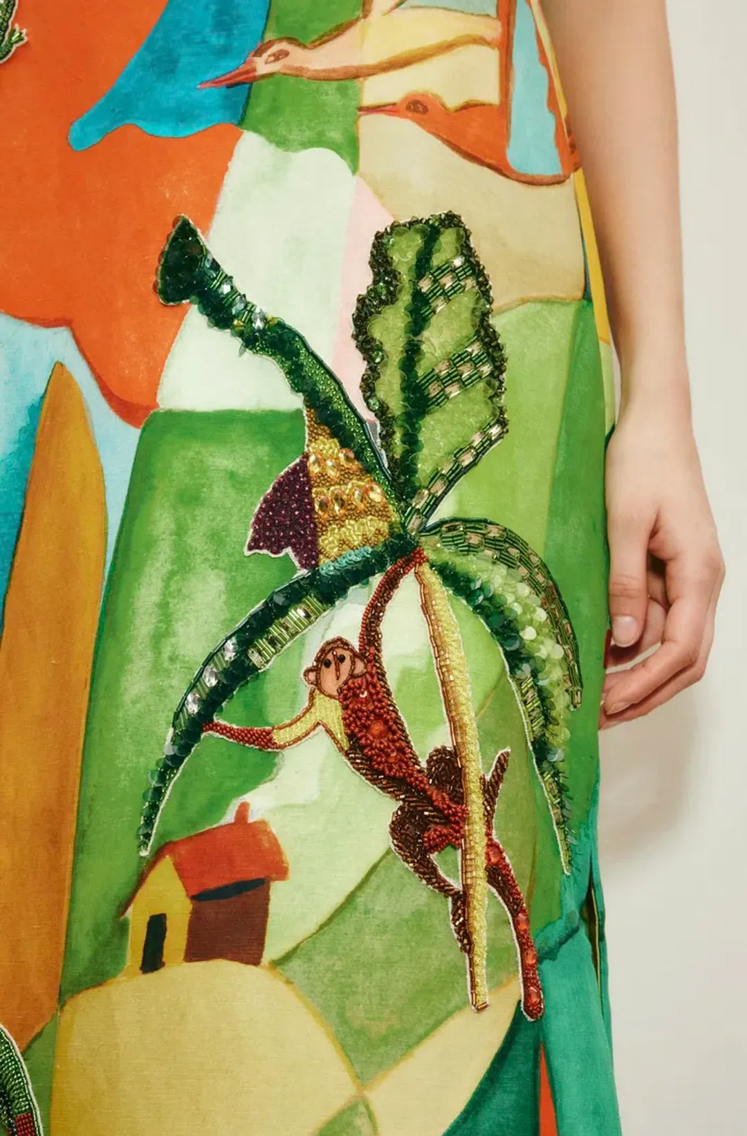 lémais Mokshini Embellished Midi Dress Size 16 for rent on The Volte - main image