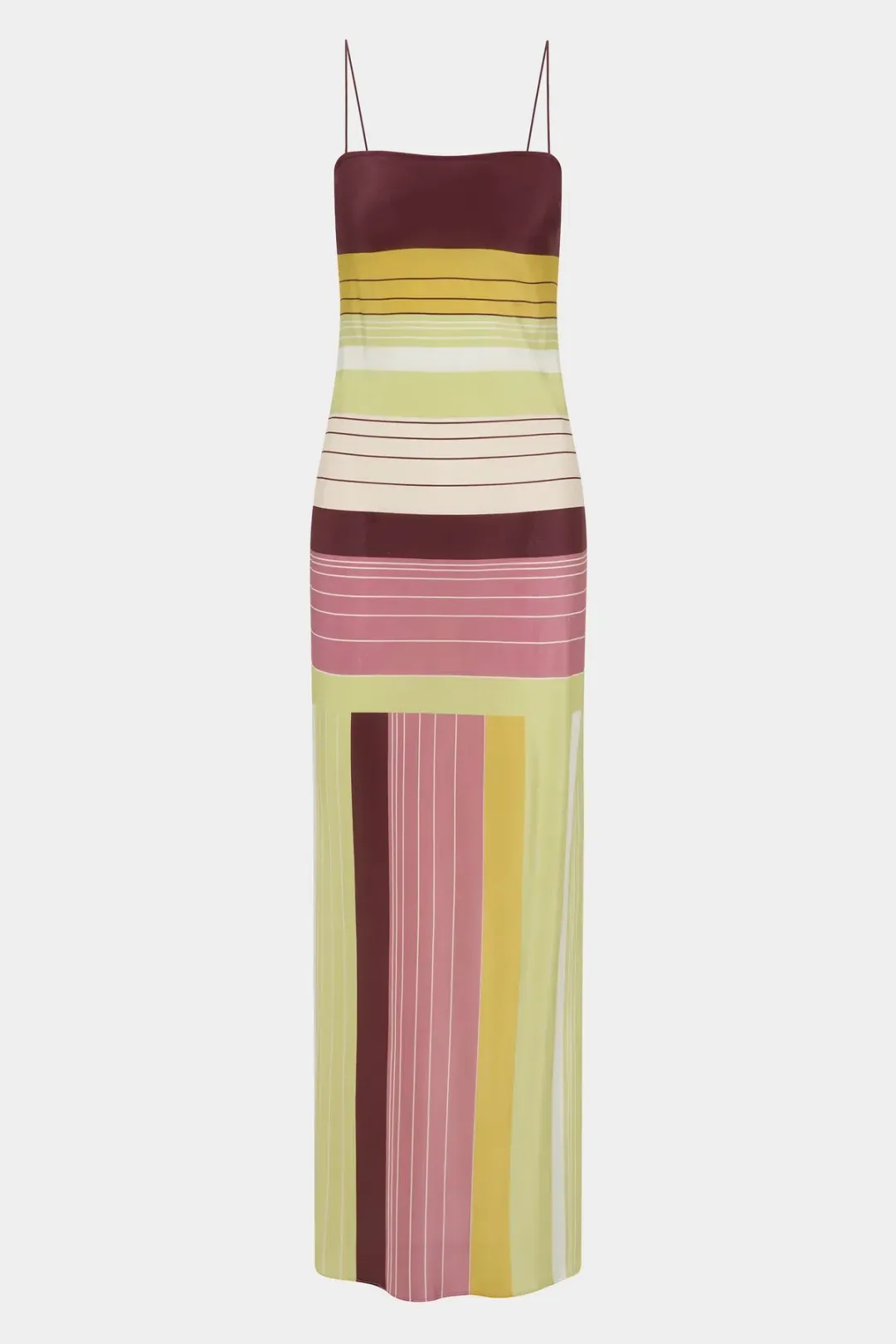 Sir the Label Fontana Slip Dress Purple & Yellow Elisa Stripe size 3 for rent on The Volte - main image