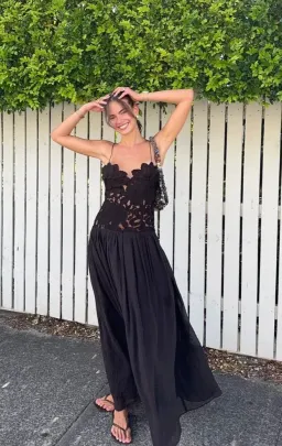 Stephanie Maxi Dress Black, size Small - Hansen and Gretel for rent on The Volte - image 2