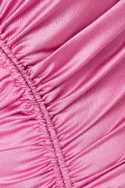 elle zeitoune Sierra Asymmetric Midi Dress In Pink | Size AU 12 for rent on The Volte - image 4