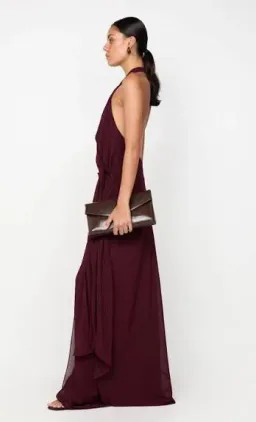 Bec & Bridge Soneva Wrap Dress - Plum - Size 8 - Maxi Wrap for rent on The Volte - image 2