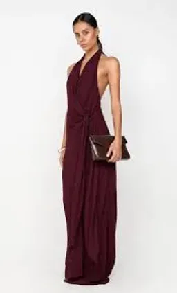 Bec & Bridge Soneva Wrap Dress - Plum - Size 8 - Maxi Wrap for rent on The Volte - image 1