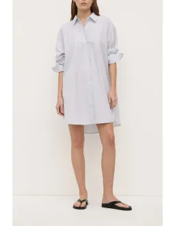 Assembly Label Cora Stripe Shirt Dress navy Stripe White Size 6 for rent on The Volte - image 1