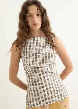 Wynn Hamlyn Emily Mini Dress - Multi Plaid/Floral - Size 8 for rent on The Volte - image 10