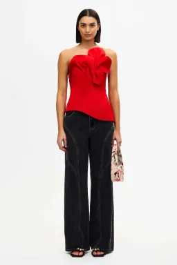 Acler Esher Maxi Dress; cherry red; size 10 for rent on The Volte - image 5