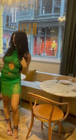 Supriya Lele open back halter mini dress green size 6 for rent on The Volte - image 3