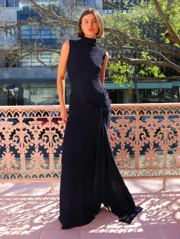 By Nicola - Emerson High Neck Dress with Sarong in Twilight for rent on The Volte - image 4