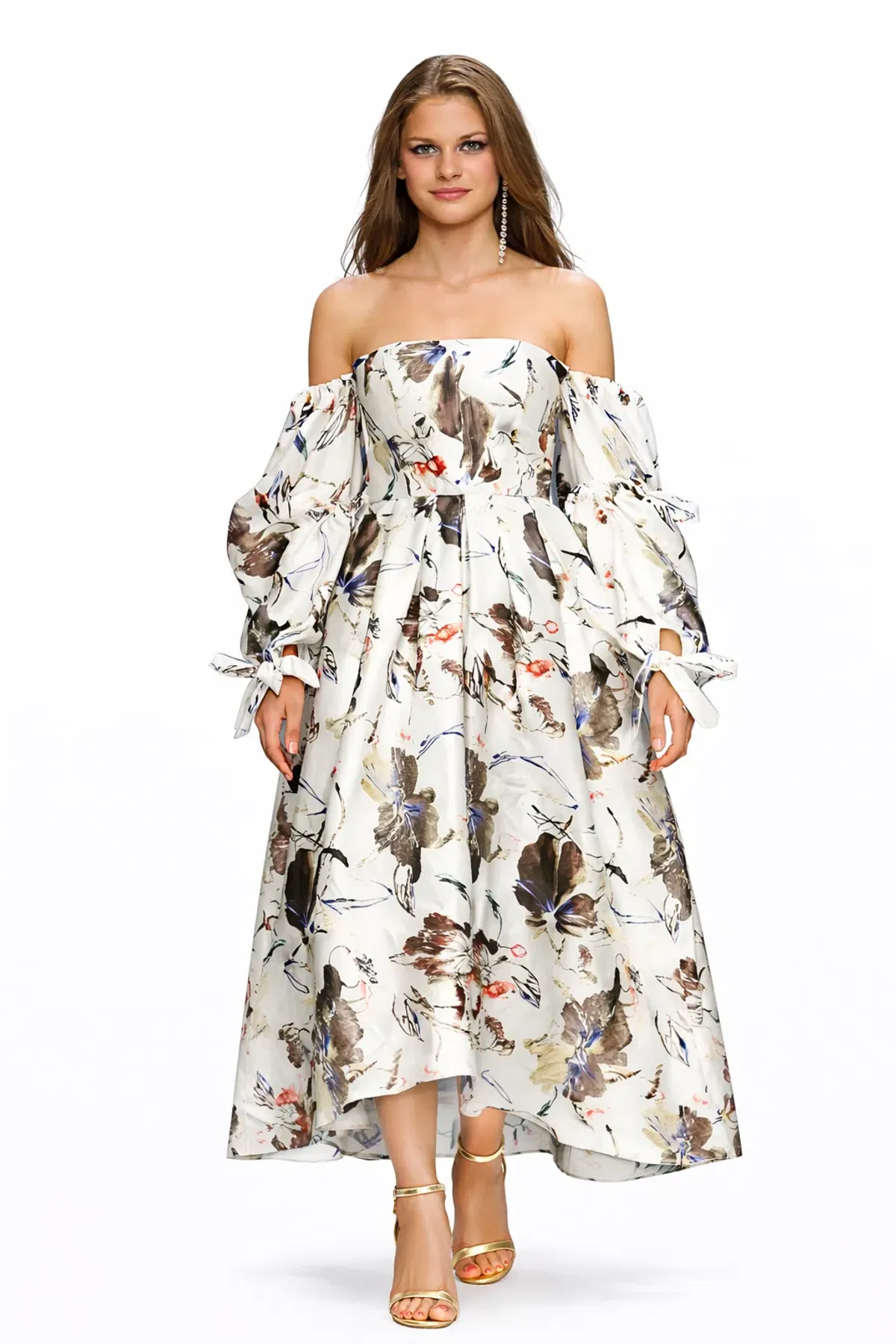 Butterfly | Nicola Finetti| Size 8 | Midi Dress for rent on The Volte - main image