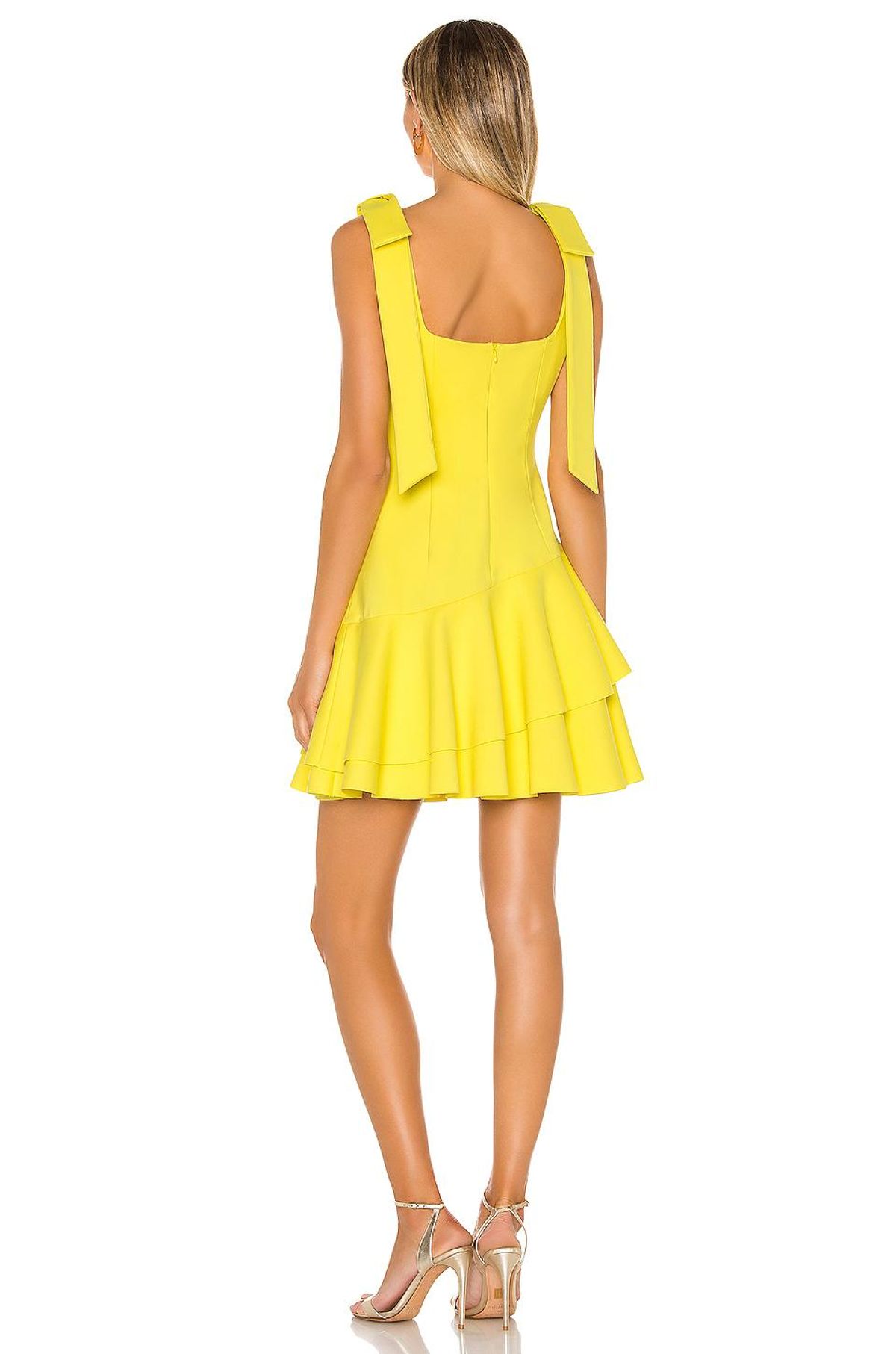 Elliatt Lucky Mini Dress Yellow Size 10 - Image 3